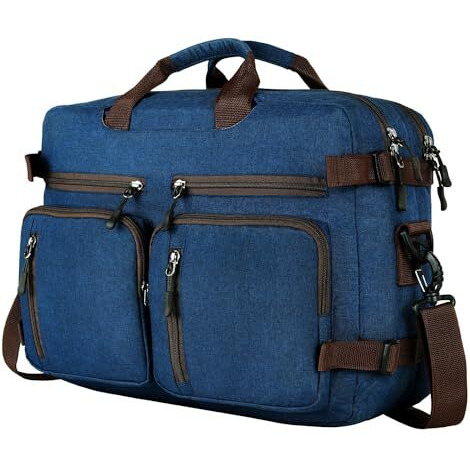 Fatmug Laptop Bag For Men - Convertible Backpack For Office And Travel (Navy Blue, Oxford Fabric)