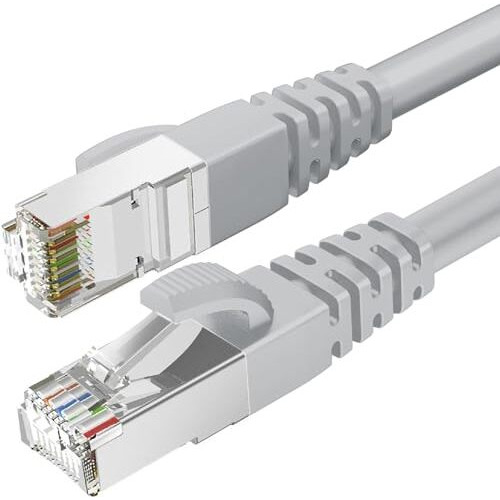 Elove Rj45 Cat-6 Ethernet Cable High Speed 550Mhz / Cat6 Ethernet Patch Cable 10 Gigabit Speed Utp Lan Cable, Rj45 Cable Lan Wire, Network Cable Internet Cable For Modem - 2.8 Meter (Grey)