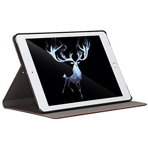 Proelite Smart Deer Flip Case Cover For Ipad 9.7 Inch 2018/2017 / Air 2 / Air 1 5Th/6Th Generation (A1822/A1823/A1893/A1954)- Wine Red