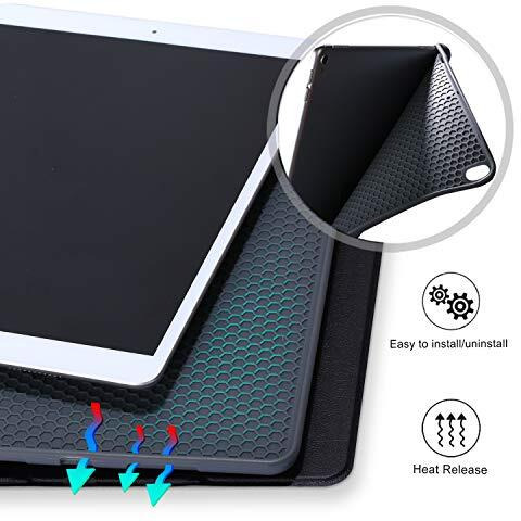 Proelite Smart Flip Case Cover For Apple Ipad Air 3/Pro 10.5" With Pencil Holder And Flexible Back, Eiffel