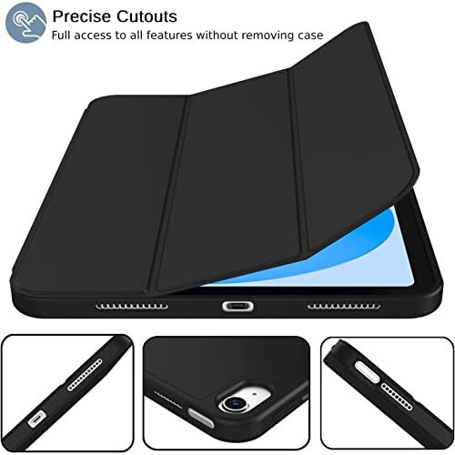 Proelite Smart Case For Ipad (A16) 11Th/10Th Generation (2025/2022) [Auto Sleep/Wake Cover] [Left Side Pencil Holder] [Soft Flexible Case] Recoil Series - Marble Green