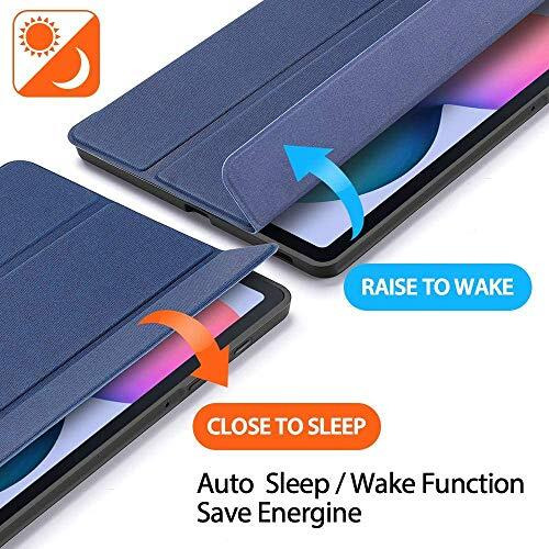 Proelite Smart Flip Case Cover For Samsung Galaxy Tab S6 Lite 10.4 Inch 2024 Sm-P610/P615 With S Pen Holder (Also Supports S Pen Magnetic Attachment), Navy Blue