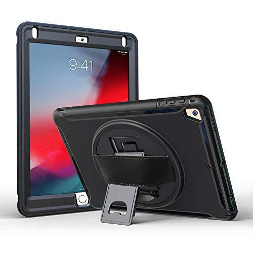 Proelite Rugged 3 Layer Armor Case Cover For Apple Ipad 9.7" 2017 2018 5Th Gen/6Th Gen Air 1 Air 2 Pro 9.7 (A1893/A1954) With Hand Grip And Rotating Kickstand