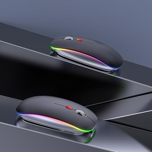 Offbeat Dash Dual Bluetooth 5.1+5.0 & 2.4Ghz Wireless, Type-C Rechargeable Silent Click Mouse, Triple Device Connectivity Windows, Mac, Ios, Android