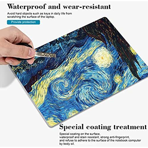 Elton Van Gogh Starry Night Theme 3M Skin Case Vinyl Laptop Skin Case Sticker Reusable Protector Cover Case For 11.6" -15.6" Inch Acer Leonovo Sony Asus Toshiba Hp Samsung Dell