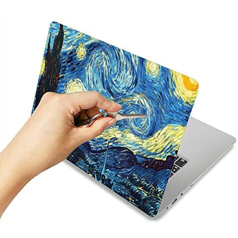 Elton Van Gogh Starry Night Theme 3M Skin Case Vinyl Laptop Skin Case Sticker Reusable Protector Cover Case For 11.6" -15.6" Inch Acer Leonovo Sony Asus Toshiba Hp Samsung Dell