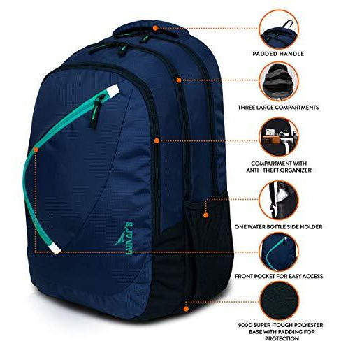 Lunar's Comet 35L School Bag For Boys | Water Resistant Travel Backpack | College Bag For Girls | Backpack For Travelling With 1 Year Warranty
