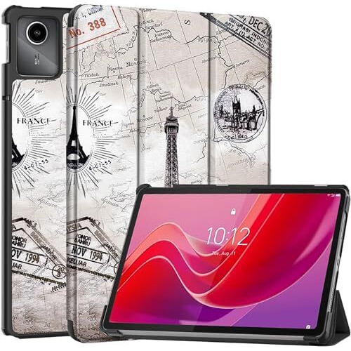 Proelite Cover For Lenovo Tab M11 11 Inch Case Cover, Trifold Flip Case Cover For Lenovo Tab M11 11 Inch, Eiffel