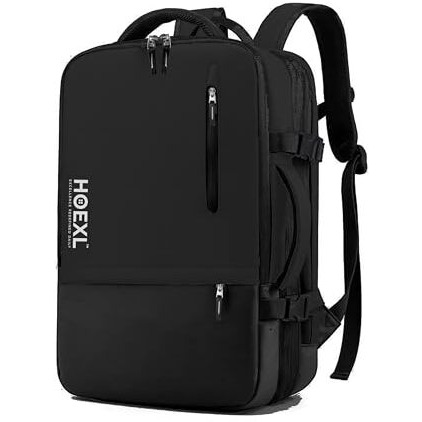 Hoexl 42L Expandable Laptop Backpack- Premium Laptop Backpacks For Men, Women For Travel, School, College - Tech Bag With Usb,17 Inch Laptop Bags, Multipurpose Smart Bag