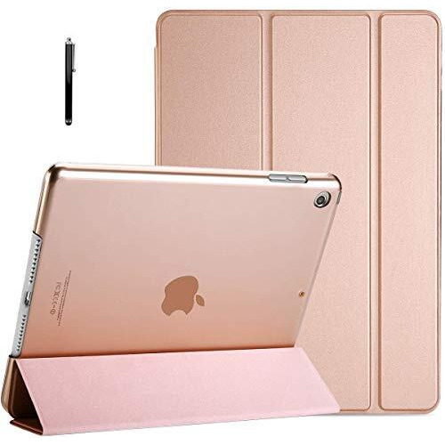 Proelite Smart Flip Case Cover For Apple Ipad 10.2" 9Th Gen (2021) / 8Th Gen / 7Th Gen With Stylus Pen, Gold