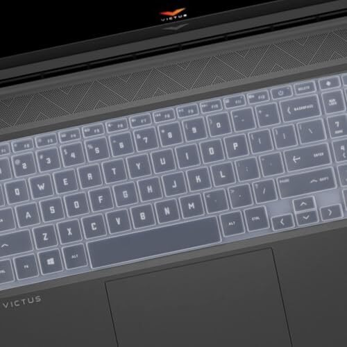 Saco Laptop Keyboard Protector Cover Compatible For 2025-2022 Hp Victus 15-Fa And 15-Fb Series [15.6 Inch] | Hp Victus 16-D, 16-E, 16-S [16.1 Inch] Gaming Laptop - Clear, Silicone