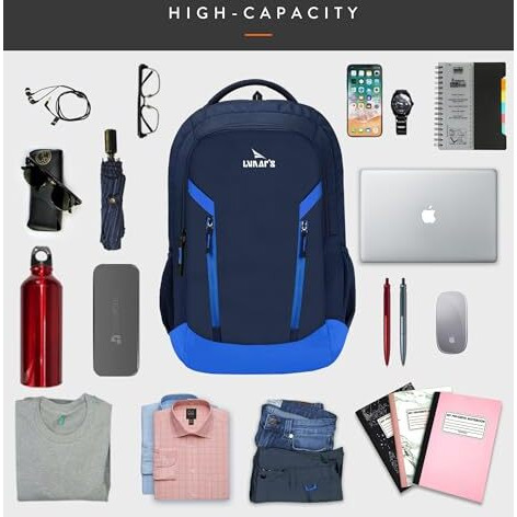 Lunar's Bingo - 48 L Laptop Bag | School Bag For Boys | Laptop Bag 15.6 Inch | Water Resistant Laptop Backpack | College Bag | Office Backpack For Men | Travel Backpack With 1 Year Warranty