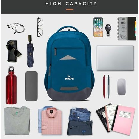Lunar's Bingo - 48 L Laptop Bag | School Bag For Boys | Laptop Bag 15.6 Inch | Water Resistant Laptop Backpack | College Bag | Office Backpack For Men | Travel Backpack With 1 Year Warranty
