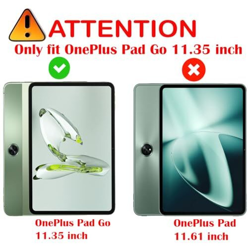 Proelite Cover For Oneplus Pad Go 11.35 Inch Case Cover, Transparent Flip Case Cover For Oneplus Pad Go 11.35 Inch 2023 With Stylus, Support Auto Sleep Wake, Marble Green