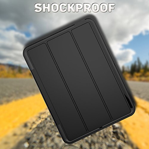 Proelite Rugged Shockproof Armor Smart Flip Case Cover For Apple Ipad 9.7" 2017 2018 5Th Gen/6Th Gen Air 1 Air 2 Pro 9.7 (A1893/A1954) With Pencil Holder