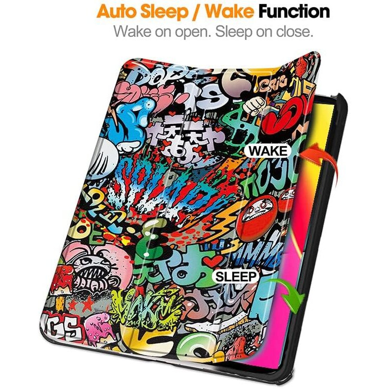 Proelite Cover For Samsung Galaxy Tab A9 Plus 11 Inch Case Cover, Smart Flip Case Cover For Samsung Galaxy Tab A9+ 11 Inch Translucent Back With Stylus Pen, Hippy