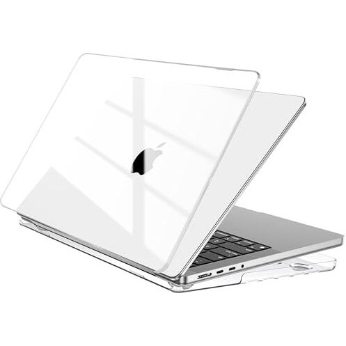 Eoocoo Case Compatible For New Macbook Pro 16 Inch M4 A3403 A3186 M3 A2991 M2 A2780 M1 A2485 Pro Max Chip With Touch Id, 2024-2021 Release, Plastic Hard Shell, Smooth Shiny Surface, Crystal Clear