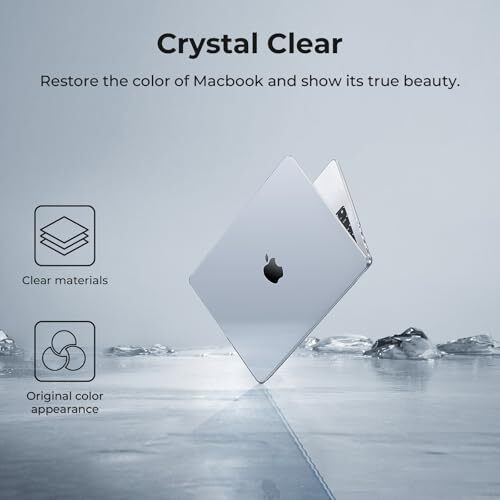 Eoocoo Case Compatible For New Macbook Pro 16 Inch M4 A3403 A3186 M3 A2991 M2 A2780 M1 A2485 Pro Max Chip With Touch Id, 2024-2021 Release, Plastic Hard Shell, Smooth Shiny Surface, Crystal Clear