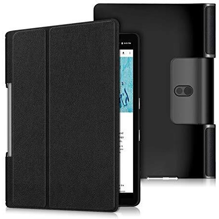 Proelite Pu Leather Flip Case Cover For Lenovo Yoga Smart Tab 10.1 Yt-X705X & Yt-X705F Tablet, Black