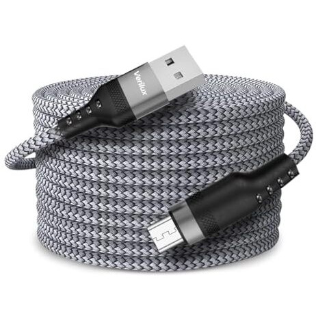 Verilux 10Ft/3M Micro Usb Cable, 5V/2A Micro Usb Cable Fast Charging, 480Mbps Data Sync Micro Usb Data Cable, Nylon Braided Charging Cable Micro Usb For Phone, Tablet, Micro Usb Port Enabled Mobile