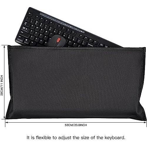 Edrak Keyboard Dust Productive Bag Case Sleeve Pouch For Universal Keyboard, Logitech/Razer/Das/Havit/Apple Magic Keyboard Protector, Wireless/Wire Computer/Gaming Pc Keyboard Dust Cover (Black)