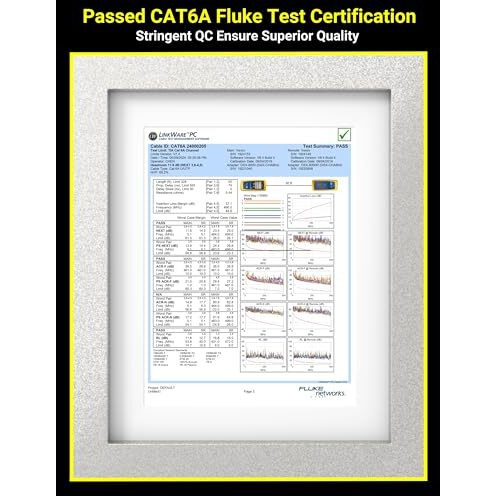 Genuinexer Cat6A Ethernet Cable / 550Mhz 10 Gbps Speed | Fluke Passed Lan Cord With Superior 26 Awg Bare Copper Core | Compatible For Laptop, Router, Ps5/4, Modem, Tv, Cctv & Xbox | 1 Meter