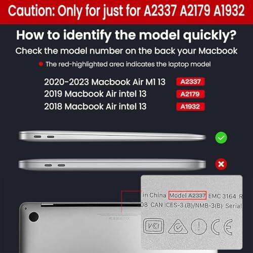 Zorbes Laptop Cover Case Compatible With Macbook Air 13.3 Inch M1 A2337 A2179 A1932 2020 2019 2018 Released Hard Shell Case For Apple 13 Inch Macbook Air M1 Cover Matte Anti-Fingerprint Anti-Slip Pad