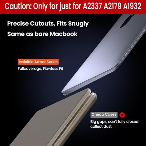 Zorbes Laptop Cover Case Compatible With Macbook Air 13.3 Inch M1 A2337 A2179 A1932 2020 2019 2018 Released Hard Shell Case For Apple 13 Inch Macbook Air M1 Cover Matte Anti-Fingerprint Anti-Slip Pad