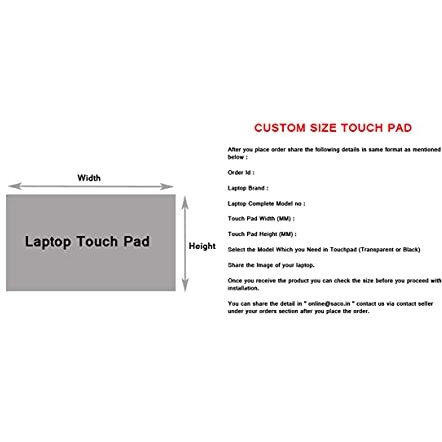 Saco Matte Finish Laptop Touchpad Protector Compatible For All Laptops (Clear, 158 X 98 Mm) - Transparent