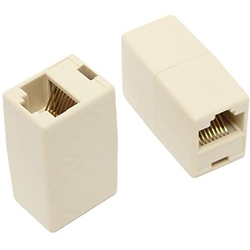 Fedus 10 Pcs Rj45 Cat5E Straight Network Cable Ethernet Lan Coupler Joiner Female To Female Connector