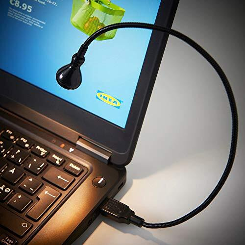 Ikea Led Black Usb Adjustable Lamp For Laptop, Power Bank, Pc, Keyboard, Pack Of 1(Abs Plastic)