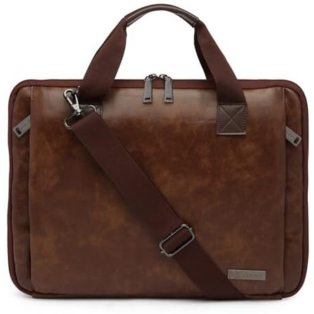 Vismiintrend Stylish Vegan Leather Office Laptop Briefcase Messenger Shoulder Bag For Men And Women | Fits 13",14", 15.6 Inch Macbook Laptops, Birthday Gift For Husband, Luxury Corporate Gifts