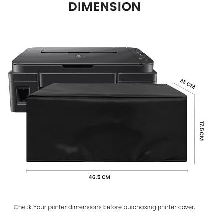 Alifiya Dust Proof Washable Printer Cover For Canon Pixma G3000 / G3020 All In One Ink Tank Printer - Black