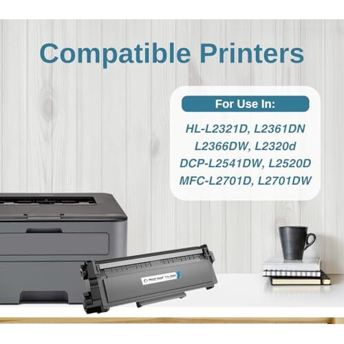 Print Page Tn-2365 Toner Cartridge Compatible For Printers Hl-L2321D, L2361Dn, L2366Dw, L2320D, Dcp-L2541Dw, L2520D, Mfc-L2701D, L2701Dw (Tn-2365 - 1 Pc)