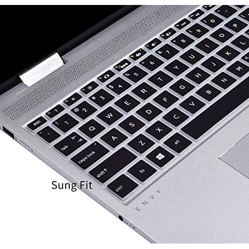 Saco Laptop Keyboard Skin Protector Silicone Cover Compatible For Hp 15S Gr Series 15S-Gr0009Au | 15S-Gr0010Au | 15S-Gr0011Au 15.6 Inch Laptop - Black