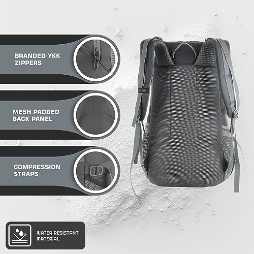 Trawoc Falcon 40 Litre Travel Backpack Laptop Backpack For Men And Women, Casual Daypack With Rain Cover Hiking, Trekking, Travelling Bag Black, Lhk005