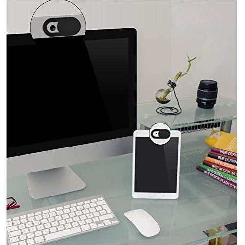Anab Gi 3 Pieces Webcam Cover,Ultra-Thin Slider Web Camera Covers For Laptop Computer Smartphone Mac Macbook, Sliding Cover Protect Your Privacy Security, T1 Black