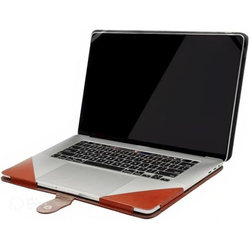 Flausen Laptop Case Cover Pu Leather For Hp Victus 15.6 Inch, 15-Fa0165Tx (Brownx246)