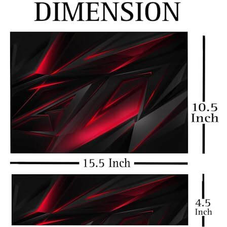 Baeye Full Laptop Skin Stickers Hd Quality Sticker For Laptops Upto 15.6" (Dustproof|Waterproof|Scratchproof|Reusable) - Be Red Stroke Fl3