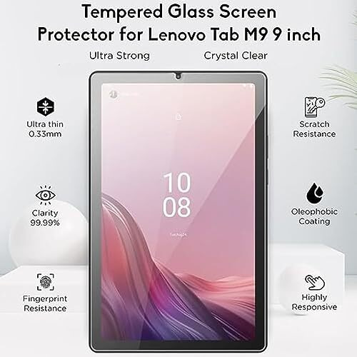 Spcore Tempered Glass Screen Protector Compatible With Lenovo Tab M9 (9 Inch) Tb310Fu(Transparent) (Pack Of 1)