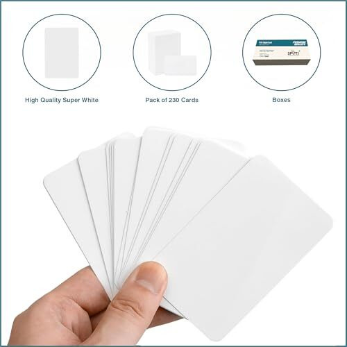 Spotink Pure White Plain Pvc Id Card Compatible For Epson Inkjet Printers Pack Of 230 Cards