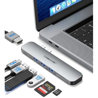 Lemorele 7-In-2 Macbook Usb C Hub With Thunderbolt 4, Usb 3.0, 4K Hdmi, 100W Pd, Sd/Tf, Compatible With Macbook Pro/Air M1 To M4