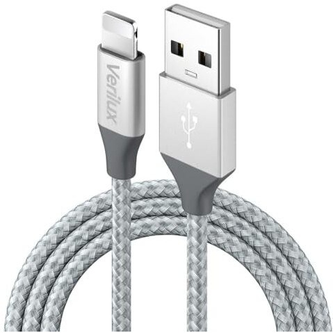 Verilux 10Ft/3M Usb A To Light-Ning Cable For Iphone, 18W/3A Type A To Light-Ning Cable Fast Charging, 480Mbps Data Sync Braided Nylon Type C Cable For Iphone 14/14 Plus/14 Pro/14 Pro Max/13/12
