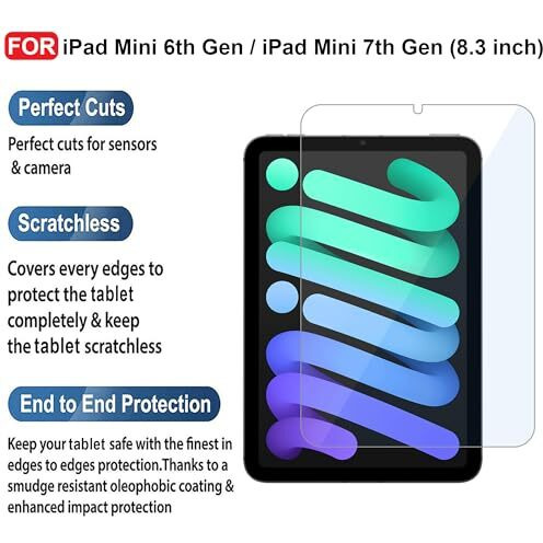 Cedo Ipad Mini 6Th Gen/Ipad Mini 7Th Gen (8.3 Inch) Tempered Glass | Screen Protector Tempered Glass For Ipad Mini 6 Gen (2021) / Ipad Mini 7 Gen (2024) 8.3 Inch
