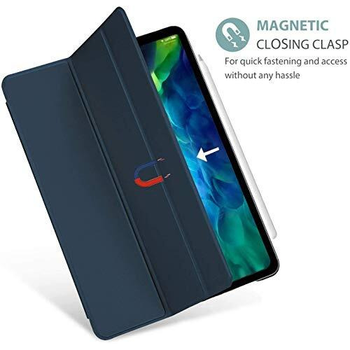 Proelite Smart Case Cover For Apple Ipad Pro 11 Inch 2022/2021 4Th/3Rd Gen [Auto Sleep/Wake ], Translucent & Hard Back, Dark Blue