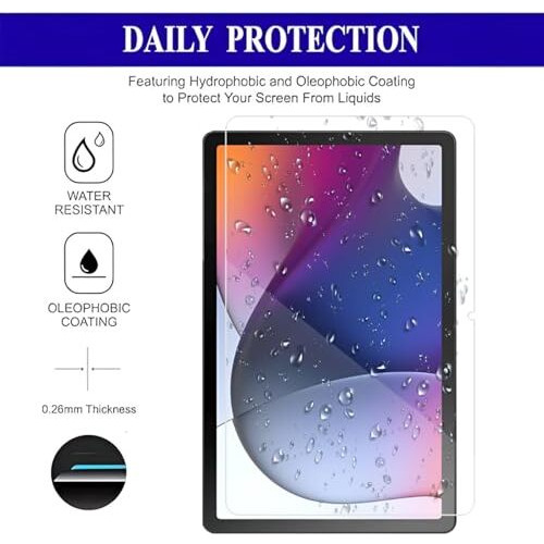 Youth Mobi Tablet Tempered Glass Screen Protector For Motorola Moto Tab G62 Tablet - (Transparent) Pack Of 1