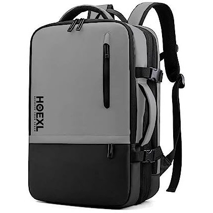 Hoexl 42L Expandable Laptop Backpack- Premium Laptop Backpacks For Men, Women For Travel, School, College - Tech Bag With Usb,17 Inch Laptop Bags, Multipurpose Smart Bag