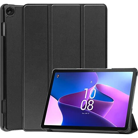 Proelite Sleek Smart Flip Case Cover For Lenovo Tab M10 Fhd 3Rd Gen 10.1 Inch, Black