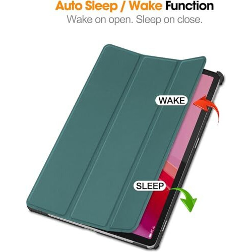 Proelite Cover For Lenovo Tab M11 11 Inch Case Cover, Trifold Flip Case Cover For Lenovo Tab M11 11 Inch With Auto Sleep Wake Function, Dark Green