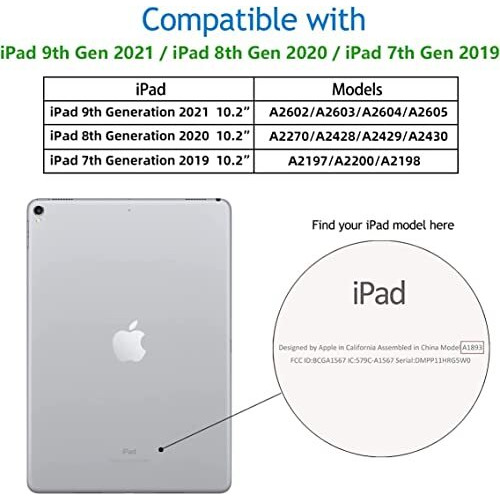 Proelite Cover For Apple Ipad 10.2 Case Cover, 360 Rotatable Smart Flip Case Cover For Apple Ipad 10.2 Inch 9Th/8Th/7Th Generation With Stylus Pen, Flowers
